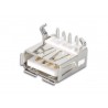  Ficha / Conector USB Horizontal Fêmea Tipo A