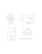 Ficha / Conector USB tipo B Vertical