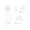 Ficha / Conector USB tipo B Vertical