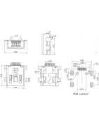 Ficha Mini USB 10 pinos  tipo B