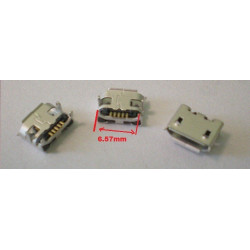 Ficha Mini USB 5 + 2 pinos 90º tipo B