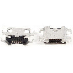 Ficha Mini USB 5 pinos 180º  tipo B Bend